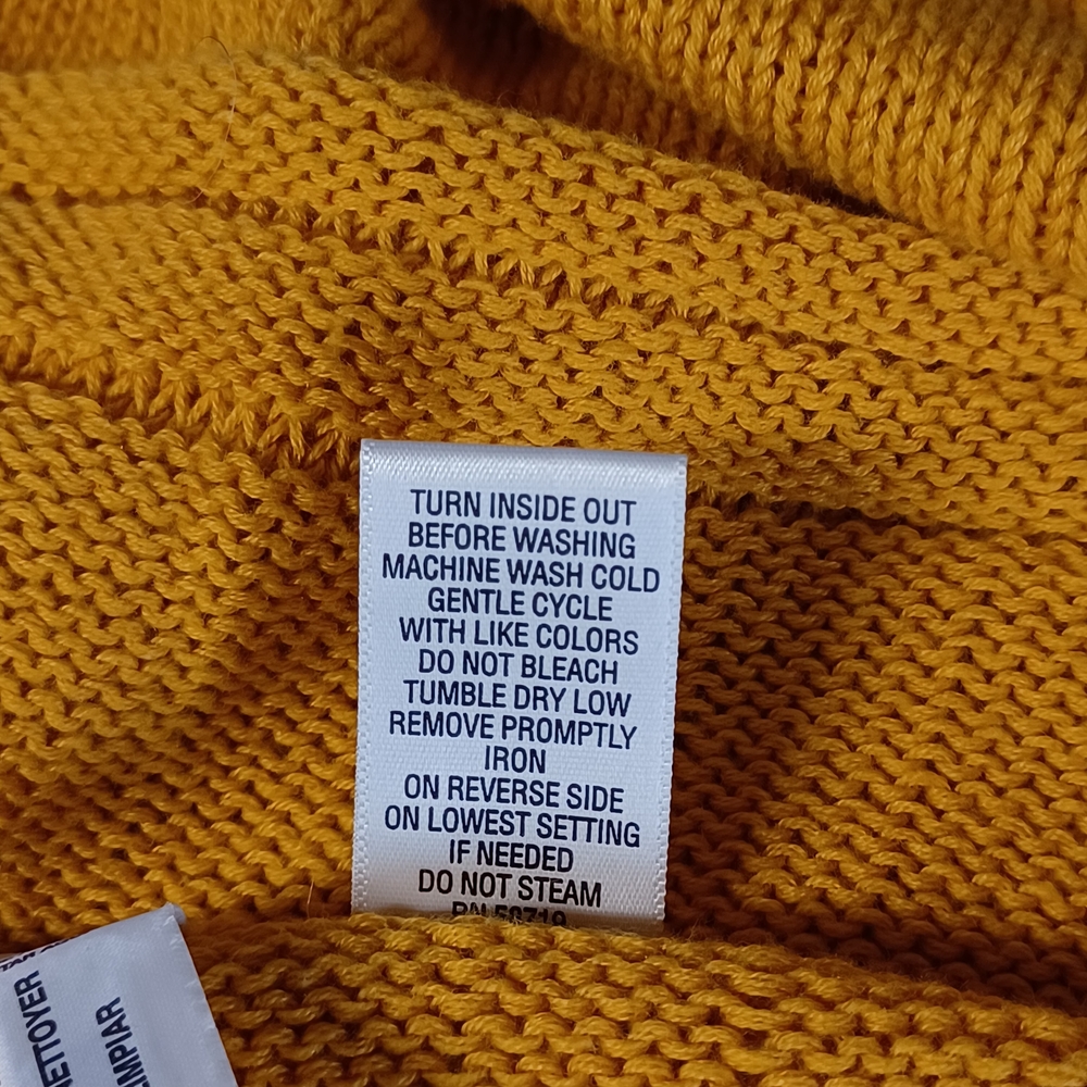 Open-Front Knit Cardigan Sweater Mustard Yellow Size M Cozycore Autumn Boho Chic - Picture 5 of 16